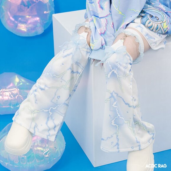 ACDC Rag Cyber Jellyfish White Leg Warmer - Picture 1 of 7